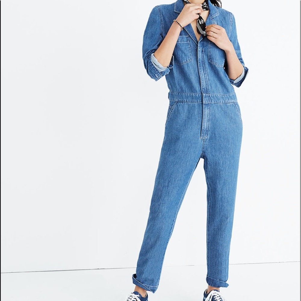 Madewell Denim Coverall Jumpsuit Size Small